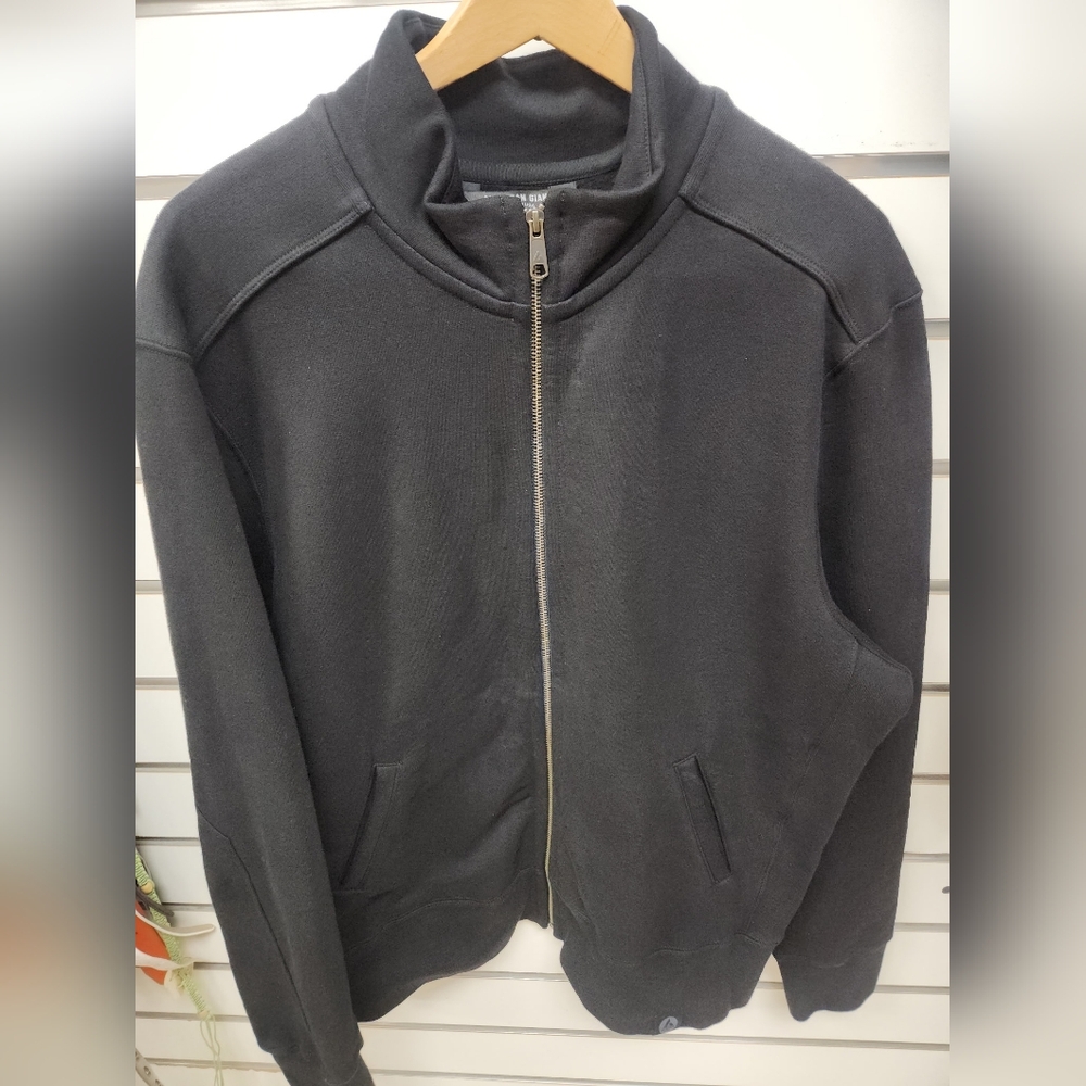 American Giant Moto Full Zip Jacket Mens XL Black Heavyweight Made In USA